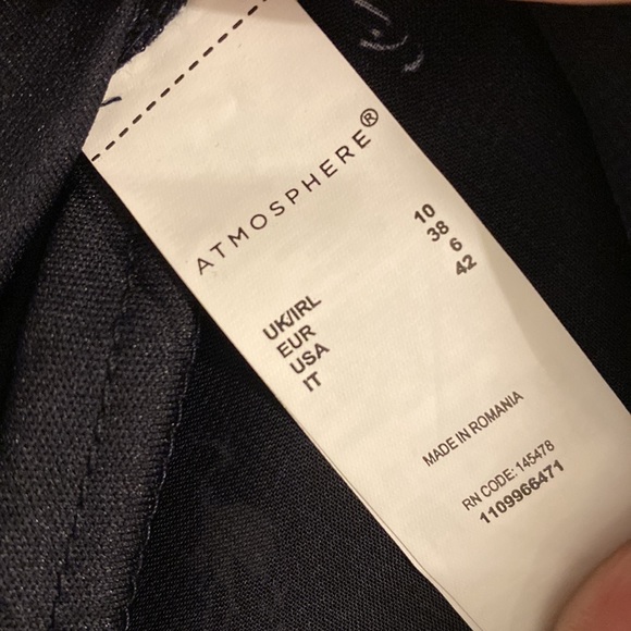 Atmosphere | Navy Dress w/Crane Pattern Sz US6 - Picture 6 of 8